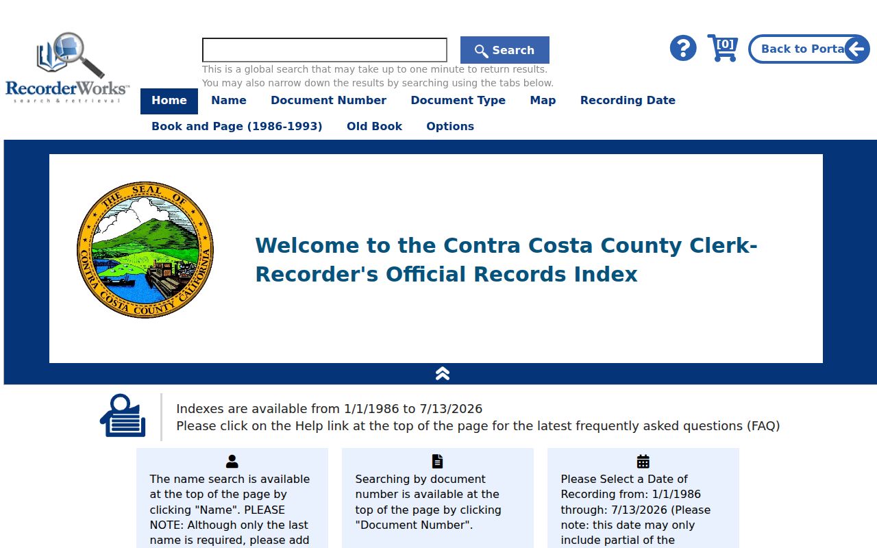 Richmond people search in the Contra Costa RecorderWorks name index